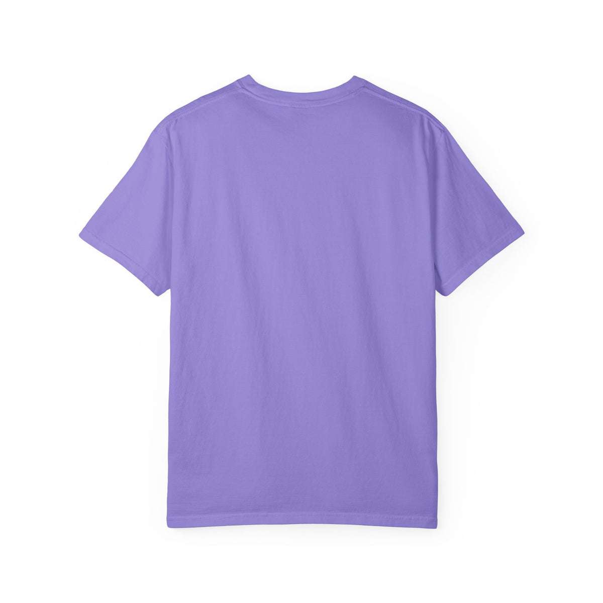 Plain back of the Violet purple garment-dyed unisex t-shirt, no print