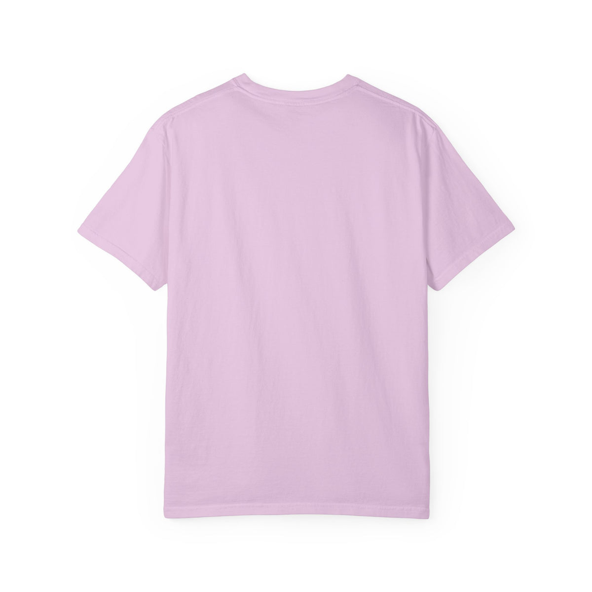 Plain back of the Orchid light lilac garment-dyed unisex t-shirt, no print