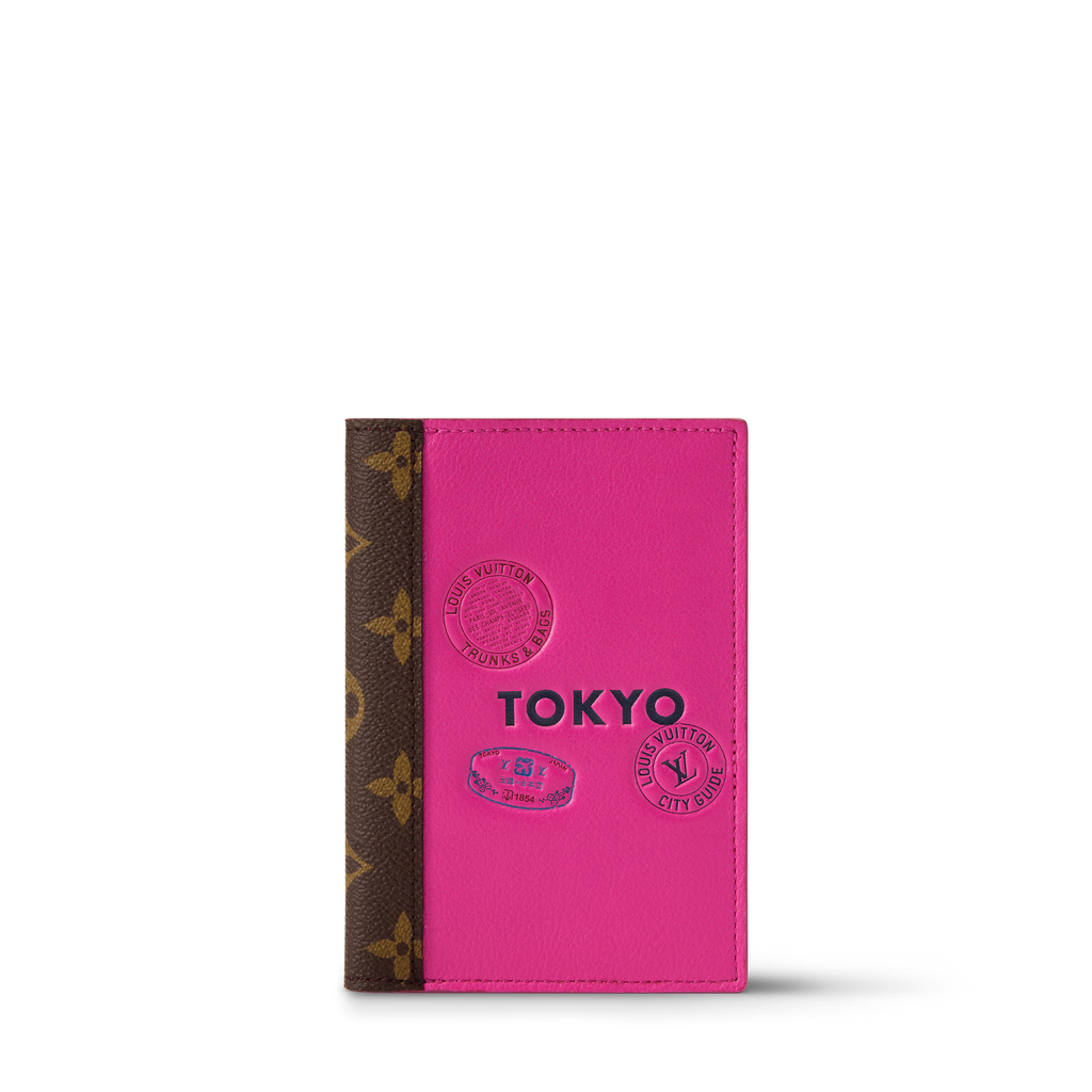 Passport Cover City Guide Cowhide Leather Travel Wallet M29108 For Women