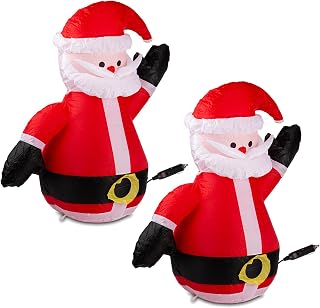 Christmas Santa Claus Inflatable Yard Decoration 2 Pack