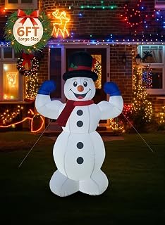 5FT Christmas Snowman Inflatable Yard Decoration