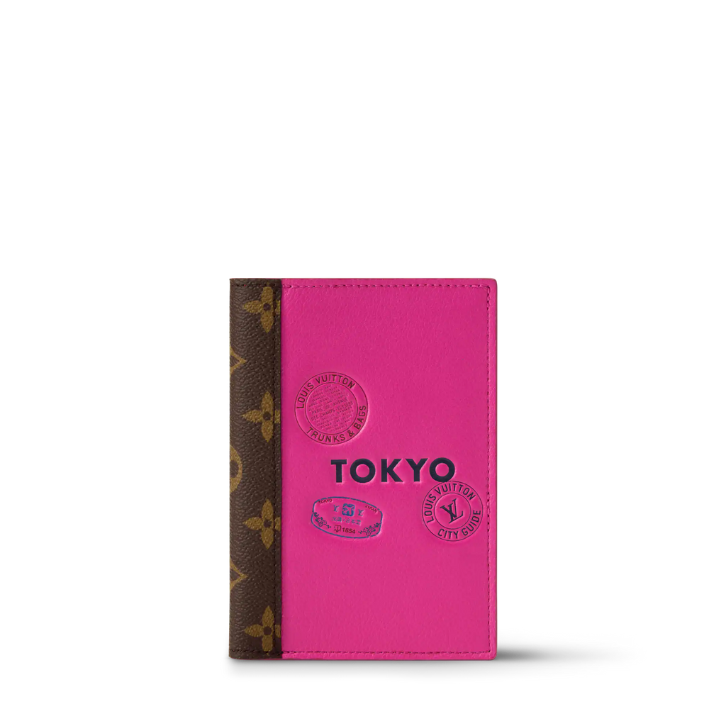 Passport Cover City Guide Cowhide Leather Travel Wallet M29103 For Women