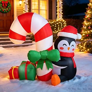6FT Christmas Penguin Inflatable Yard Decoration