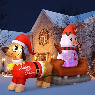 8 Ft Christmas Snowman Inflatable Yard Decoration
