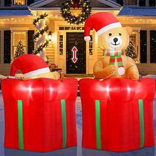 5.5FT Christmas Gift Box Inflatable Yard Decoration