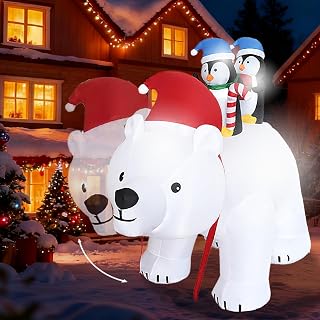 6.5 FT Christmas Penguin Inflatable Yard Decoration