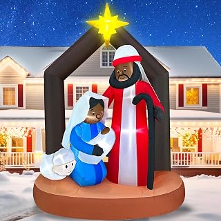 7 Ft Christmas Nativity Scene Inflatable Yard Decoration