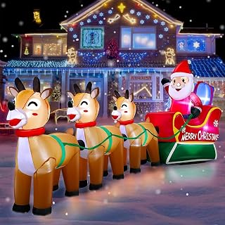 12 Feet Christmas Reindeer Inflatable Yard Decoration