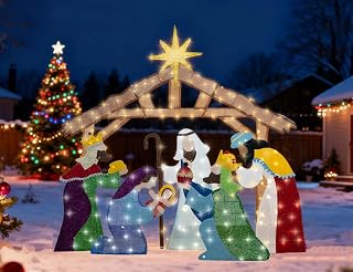 5FT Christmas Nativity Scene Yard Decoration