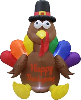 6 FT Fall Turkey Inflatable Yard Decoration