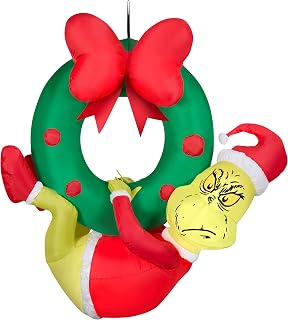 4 ft Christmas Wreath Inflatable Yard Decoration