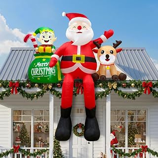 8FT Christmas Reindeer Inflatable Yard Decoration