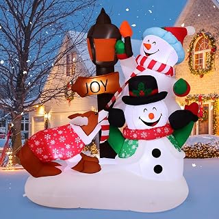 6 FT Christmas Snowman Inflatable Yard Decoration