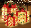 5 Inches Christmas Gift Box Yard Decoration 3 Piece
