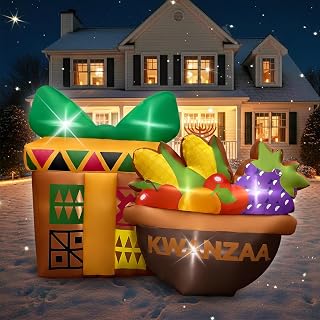 6.7FT Holiday Gift Box Inflatable Yard Decoration