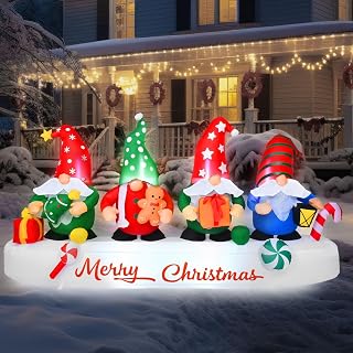 8 FT Christmas Gnome Inflatable Yard Decoration