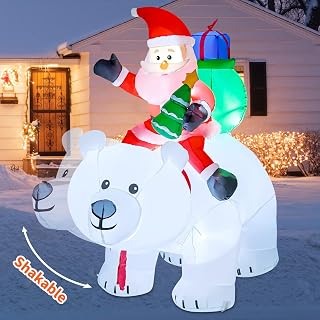 6 FT Christmas Santa Claus Inflatable Yard Decoration