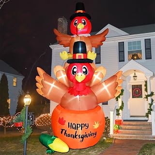 9.8FT Fall Pumpkin Inflatable Yard Decoration