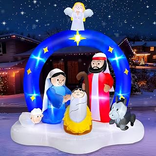 7 FT Christmas Nativity Scene Inflatable Yard Decoration