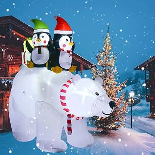 7FT Christmas Penguin Inflatable Yard Decoration