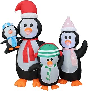 5 FT Christmas Penguin Inflatable Yard Decoration