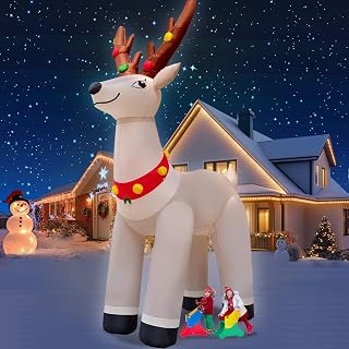 14.3FT Christmas Reindeer Inflatable Yard Decoration