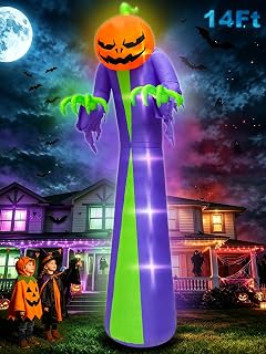 14 FT Halloween Pumpkin Inflatable Yard Decoration