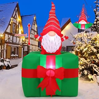 6.3 FT Christmas Gnome Inflatable Yard Decoration