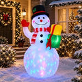 6FT Christmas Snowman Inflatable Yard Decoration