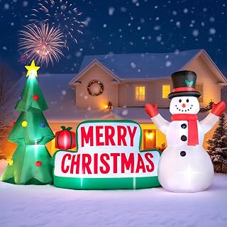 10 FT Christmas Snowman Inflatable Yard Decoration