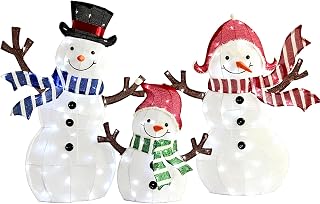 Christmas Snowman Family Yard Decoration