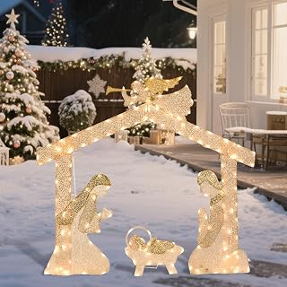4.5FT Christmas Nativity Scene Yard Decoration