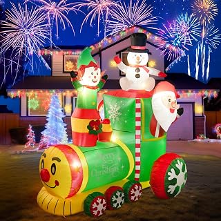 6FT Christmas Snowman Inflatable Yard Decoration