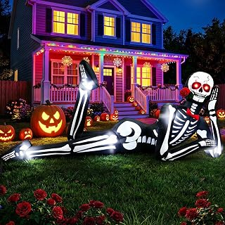 12FT Halloween Skeleton Inflatable Yard Decoration