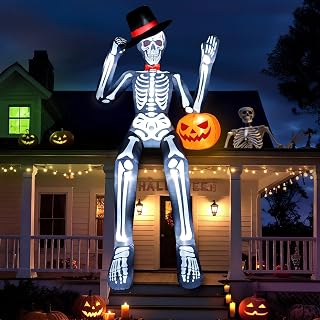 12FT Halloween Skeleton Inflatable Yard Decoration