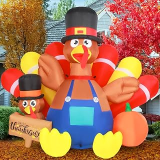 7.5FT Fall Turkey Inflatable Yard Decoration