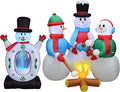 Christmas Snowman Family Inflatable Yard Decoration
