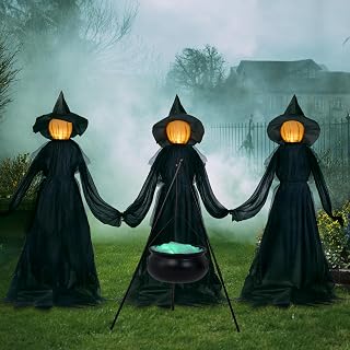 5 FT Halloween Witch Yard Decoration Set of 3