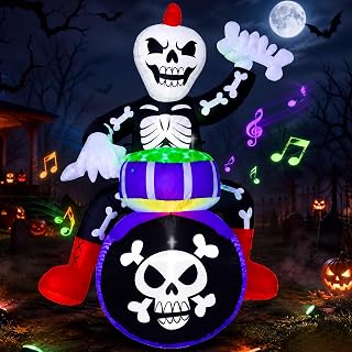 6FT Halloween Skeleton Inflatable Yard Decoration