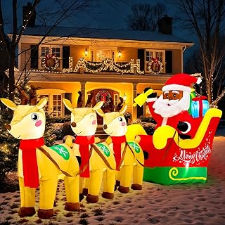 12FT Christmas Reindeer Inflatable Yard Decoration