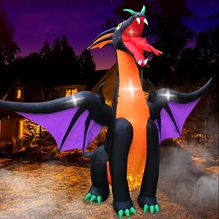 12FT Halloween Dragon Inflatable Yard Decoration