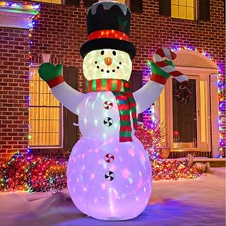 8ft Christmas Snowman Inflatable Yard Decoration