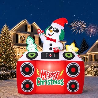 6 FT Christmas Snowman Inflatable Yard Decoration