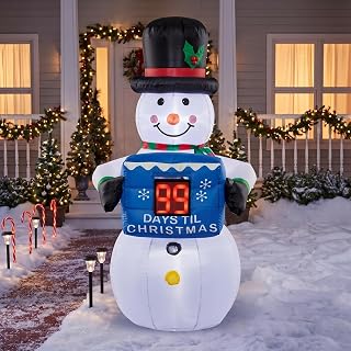 4.33 ft Christmas Snowman Inflatable Yard Decoration