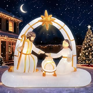 7 FT Christmas Nativity Scene Inflatable Yard Decoration