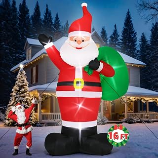 16FT Christmas Santa Claus Inflatable Yard Decoration