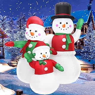 5 FT Christmas Snowman Family Inflatable Yard Decoration