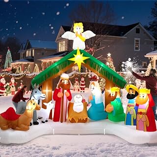 12FT Christmas Nativity Scene Inflatable Yard Decoration