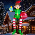 10FT Christmas Elf Inflatable Yard Decoration