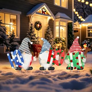 Christmas Gnome Yard Decoration